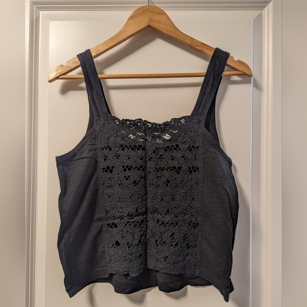 AE Lace Back Tank, Black (size M)